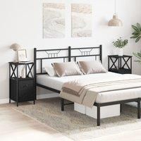 Nightstands 2 Pack Black Oak 34x35.5x70 cm Made of Engineered Wood