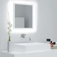 LED Bathroom Mirror White 40x8.5x37 cm Acrylic