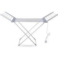 Spacious Heated Clothes Airer Rack with Fold Out Wings and 10kg Capacity