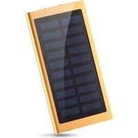 Dual Solar Power Bank W/ Led Light - 6 Colours - Pink