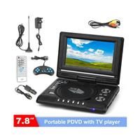 7.8" Portable DVD Player Digital Multimedia Player U Drive FM TV Game