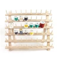Wood Sewing Thread Stand 60 Spool Embroidery Holder Wall Mounted