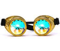 AFUT Cosplay Goggles,Rave Kaleidoscope Costume Goggles Rainbow Glasses