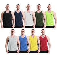 1Pc Or 3Pc Men'S Dry Fit Y-Back Muscle Tank Top - 7 Sizes & 9 Colours
