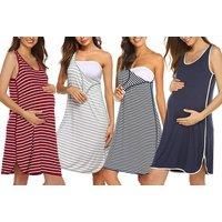 Women'S Summer Maternity Dress - 5 Colours - Black