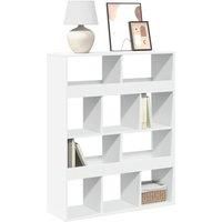 Bookcase White 100x33x125.5 cm Engineered Wood