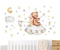 WONDER MURALS Wall Stickers Decal Teddy Bear Rabbit with 75 x 100 cm x