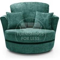 Monaco Chenille Fabric Swivel Chair 360 Rotation Foam Single Seater