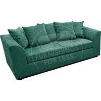 Monaco Chenille Fabric 3 Seater Sofa Scatter Back Curved Arm