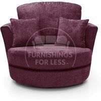 Monaco Chenille Fabric Swivel Chair 360 Rotation Foam Single Seater