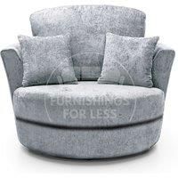 Monaco Chenille Fabric Swivel Chair 360 Rotation Foam Single Seater