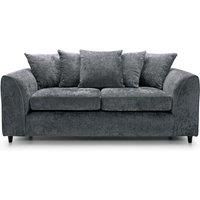Monaco Chenille Fabric 3 Seater Sofa Scatter Back Curved Arm