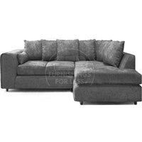 Monaco Chenille Fabric 3 to 4 Seater L Shaped Corner Sofa Right Hand Facing