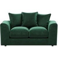 Brooklyn Plush Velvet Fibre Fabric 2 Seater Sofa Scatter Back