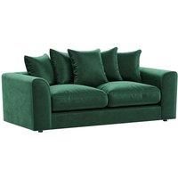 Brooklyn Plush Velvet Fibre Fabric 3 Seater Sofa Scatter Back