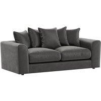 Brooklyn Plush Velvet Fibre Fabric 3 Seater Sofa Scatter Back