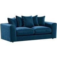 Brooklyn Plush Velvet Fibre Fabric 3 Seater Sofa Scatter Back
