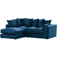 Brooklyn Plush Velvet 3 to 4 Seater L Shaped Corner Sofa Left Hand Facing