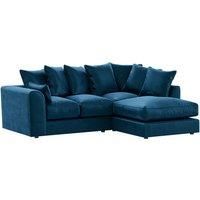 Brooklyn Plush Velvet 3 to 4 Seater L Shaped Corner Sofa Right Hand Facing