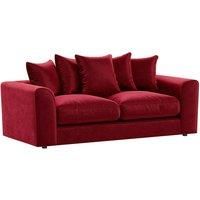 Brooklyn Plush Velvet Fibre Fabric 3 Seater Sofa Scatter Back