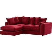 Brooklyn Plush Velvet 3 to 4 Seater L Shaped Corner Sofa Left Hand Facing