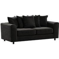Brooklyn Plush Velvet Fibre Fabric 3 Seater Sofa Scatter Back