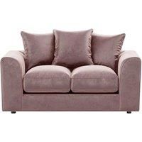 Brooklyn Plush Velvet Fibre Fabric 2 Seater Sofa Scatter Back