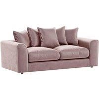 Brooklyn Plush Velvet Fibre Fabric 3 Seater Sofa Scatter Back