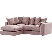 Brooklyn Plush Velvet 3 to 4 Seater L Shaped Corner Sofa Left Hand Facing