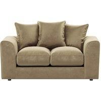 Brooklyn Plush Velvet Fibre Fabric 2 Seater Sofa Scatter Back