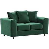 Brooklyn Plush Velvet Foam Fabric 2 Seater Sofa Scatter Back