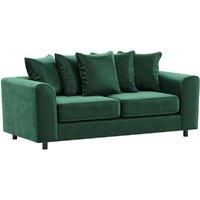Brooklyn Plush Velvet Foam Fabric 3 Seater Sofa Scatter Back