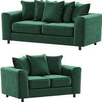Brooklyn Plush Velvet Foam Fabric Sofa Set 3 and 2 Seater sofa