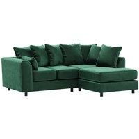 Brooklyn Plush Velvet 3 to 4 Seater L Shaped Corner Sofa Right Hand Facing