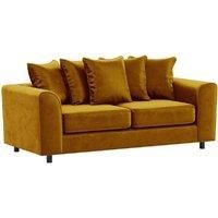 Brooklyn Plush Velvet Foam Fabric 3 Seater Sofa Scatter Back