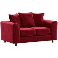 Brooklyn Plush Velvet Foam Fabric 2 Seater Sofa Scatter Back