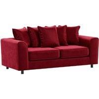 Brooklyn Plush Velvet Foam Fabric 3 Seater Sofa Scatter Back