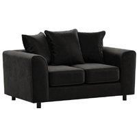 Brooklyn Plush Velvet Foam Fabric 2 Seater Sofa Scatter Back