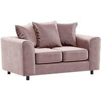 Brooklyn Plush Velvet Foam Fabric 2 Seater Sofa Scatter Back