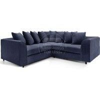Ferguson 5 Seater Fabric Corner Sofa L Shaped Jumbo Cord - Scatter Back
