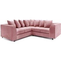 Ferguson 5 Seater Fabric Corner Sofa L Shaped Jumbo Cord - Scatter Back