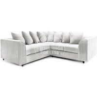 Ferguson 5 Seater Fabric Corner Sofa L Shaped Jumbo Cord - Scatter Back