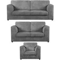 Luxor Jumbo Cord 3 + 2 + 1 Fabric 3 Piece Sofa Suite - Fullback