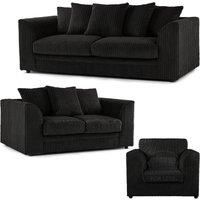 Luxor Jumbo Cord 3 + 2 + 1 Fabric 3 Piece Sofa Suite - Scatter Back