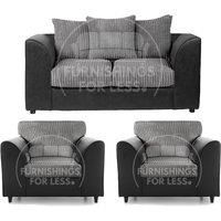Luxor Jumbo Cord 2 + 1 + 1 Fabric 3 Piece Sofa Suite - Scatter Back