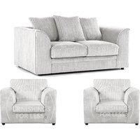 Luxor Jumbo Cord 2 + 1 + 1 Fabric 3 Piece Sofa Suite - Scatter Back