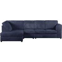 Luxor Jumbo Cord Large 5 Seater Corner Sofa Long Left Hand Facing - Full Back
