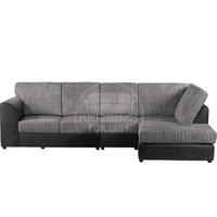 Luxor Jumbo Cord Large 5 Seater Corner Sofa Long Right Hand Facing - Full Back