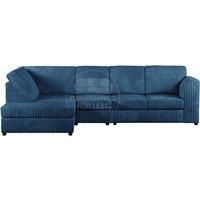 Luxor Jumbo Cord Large 5 Seater Corner Sofa Long Left Hand Facing - Full Back