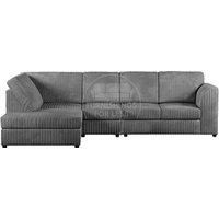 Luxor Jumbo Cord Large 5 Seater Corner Sofa Long Left Hand Facing - Full Back